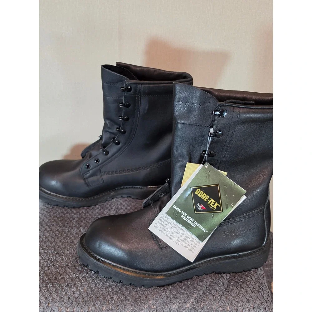 Belleville ICWB Gore-Tex Combat Boots Mens 10.5 R Black Leather Vibram Liners